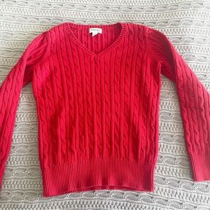 Vintage red v-neck sweater St. John’s Bay